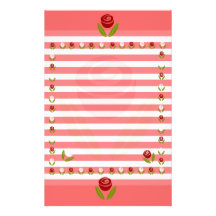 Rosa de um rosa papéis personalizados