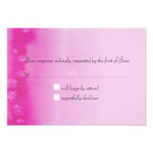 Rosa do fuschia da aguarela do ombre do CARTÃO de  Convite Personalizado