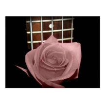 Rosa escuro silenciado do rosa com o fboard do bai cartão postal