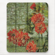 Rosas de escalada alaranjados mouse pad
