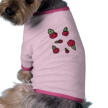 Rosas do filhote de cachorro camisetas para cães