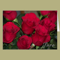 Rosas vermelhas cartões