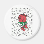 Rose.jpg vermelho imã de geladeira