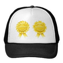 Rosettes do vencedor do ouro boné