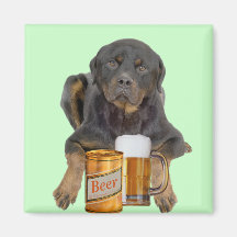 Rottweiler não toca em minha cerveja imas de geladeira