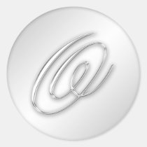 Rotule o favor de prata do monograma do falso da i adesivos