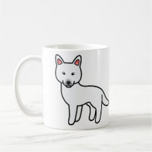 Rouco Siberian dos desenhos animados brancos Caneca