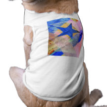 Roupa do animal de estimação da estrela azul roupas para caes