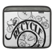 Roupa e presentes do reciclar das bicicletas do vi bolsa para iPad