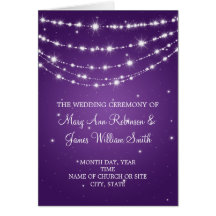 Roxo Chain Sparkling do programa elegante do casam Cartões