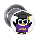Roxo do pinguim do menino & formando do ouro 2012 boton