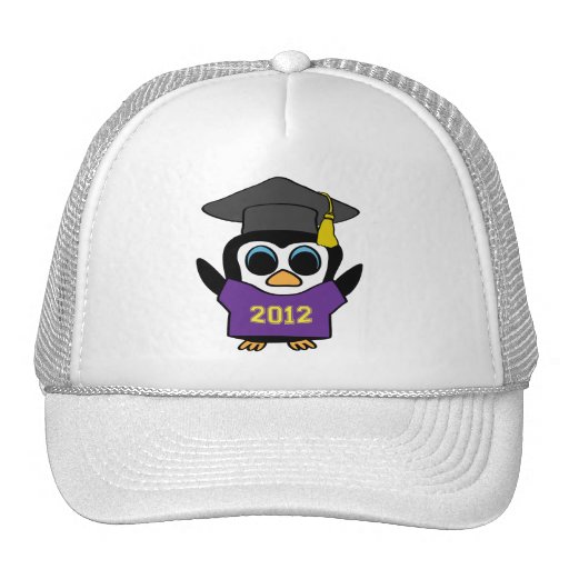 Roxo do pinguim do menino & formando do ouro 2012 bones