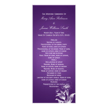 Roxo elegante da papoila do programa do casamento convites personalizados