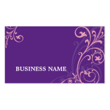 Roxo elegante do rosa do flourish do CARTÃO DE VIS