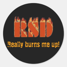 RSD, queima-me realmente acima! Adesivo Redondo