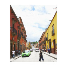 Rua de México Impressão De Canvas Esticadas