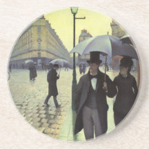 Rua de Paris, dia chuvoso por Gustave Caillebotte Porta Copos Para Bebidas