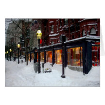 Rua nevado de Newbury Cartões