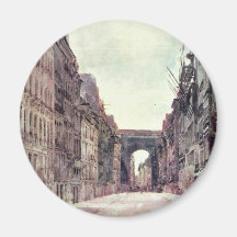 Rua Santo-Denis em Paris por Girtin Thomas Imas De Geladeira