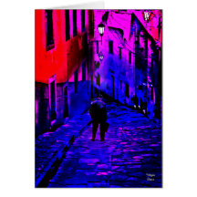 Rua só - Guanajuato, México Cartao