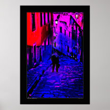 Rua só - Guanajuato, México Impressão