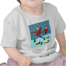 Rudolph o papagaio do Natal Camisetas