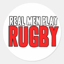 Rugby real do jogo dos homens adesivo redondo