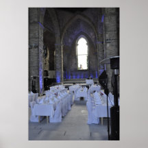 Ruína da igreja do banquete do casamento da ilha d posteres