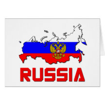Rússia com crista cartão
