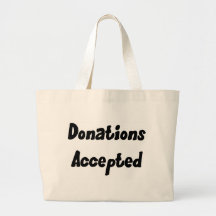 Saco aceitado doações bolsa