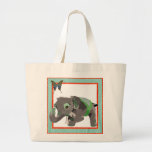 Saco afortunado da arte do elefante de Lil Bolsas Para Compras