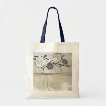 Saco azul das flores bolsa para compra