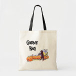 Saco da doçura ou travessura da ilustração do vint bolsa de lona