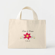 Saco da lua de mel da flor bolsas para compras