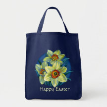 Saco das belas artes do felz pascoa dos "Daffodils Bolsa Para Compras
