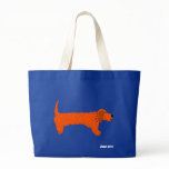 Saco de compras da arte: Cão de salsicha enorme do malas
