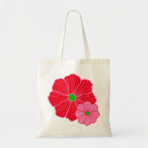 Saco havaiano da flor bolsas de lona