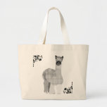 Saco preto & branco da arte da alpaca do vintage bolsas