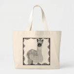Saco preto & branco da arte da alpaca bolsas para compras