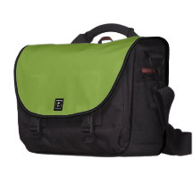 Saco preto verde da viagem ao trabalho do laptop d