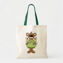 Saco verde do urso da enfermeira bolsa