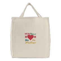 Sacola bordada bonita para a mamã bolsa para compra