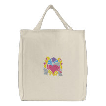 sacola bordada do coração do sulco onda retro bolsas bordadas