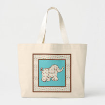 Sacola do elefante do bebê bolsa de lona