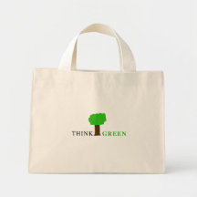 Sacola do pense verde bolsa para compra