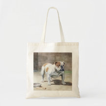 Sacola do vintage do buldogue bolsas de lona