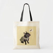Sacola dos deleites do buldogue francês "sonhando" bolsas de lona