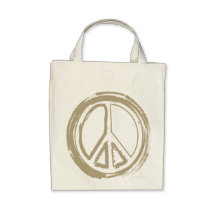 Sacola orgânica da paz bolsas para compras