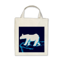 Sacola orgânica do urso polar bolsa para compra