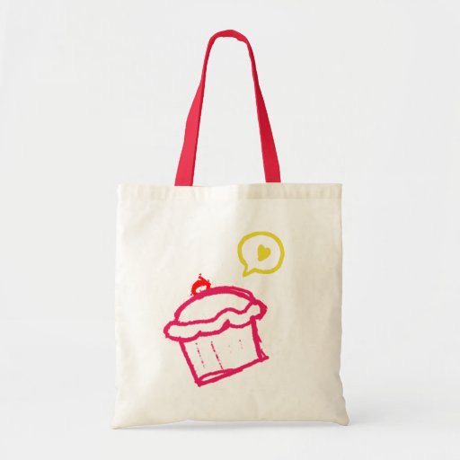 Sacolas bonitos do orçamento do amor do cupcake bolsas